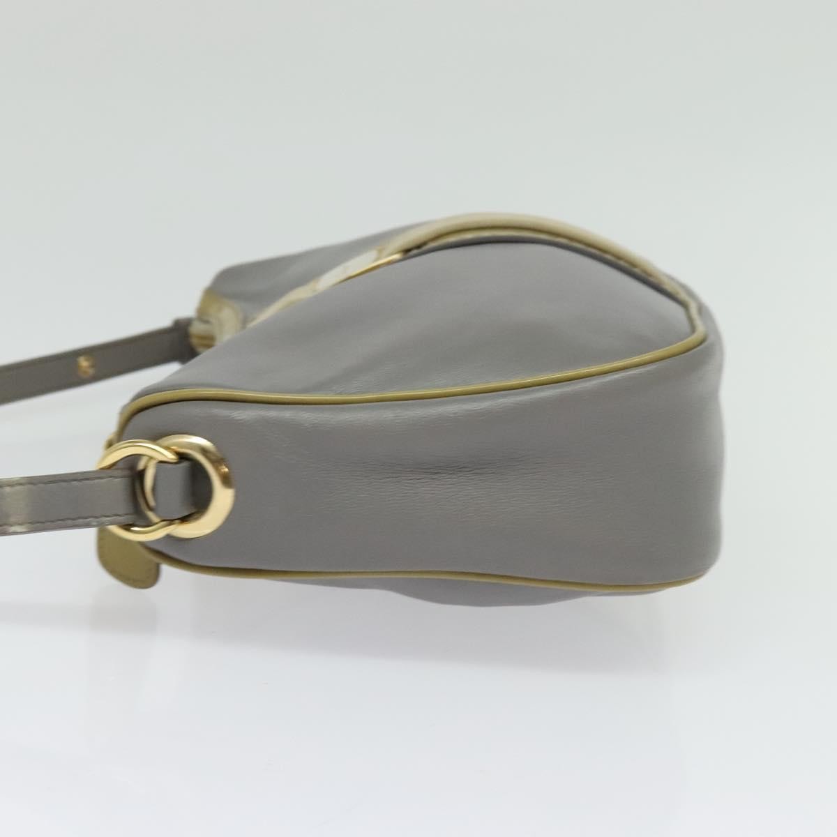 Salvatore Ferragamo Vala Shoulder Bag Leather, GRAY, LEATHER, Shoulder bag