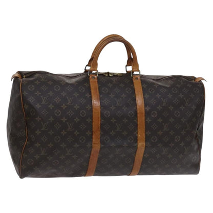 Louis Vuitton Keepall Bag Monogram Canvas, BROWN, CANVAS, Travel bag
