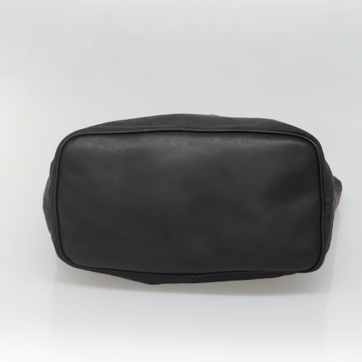 Salvatore Ferragamo Gancini Tote Canvas, BLACK, CANVAS, Tote bag