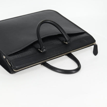 Burberry BUSINESS BAG BLACK LEATHER, BLACK, LEATHER, Briefcase