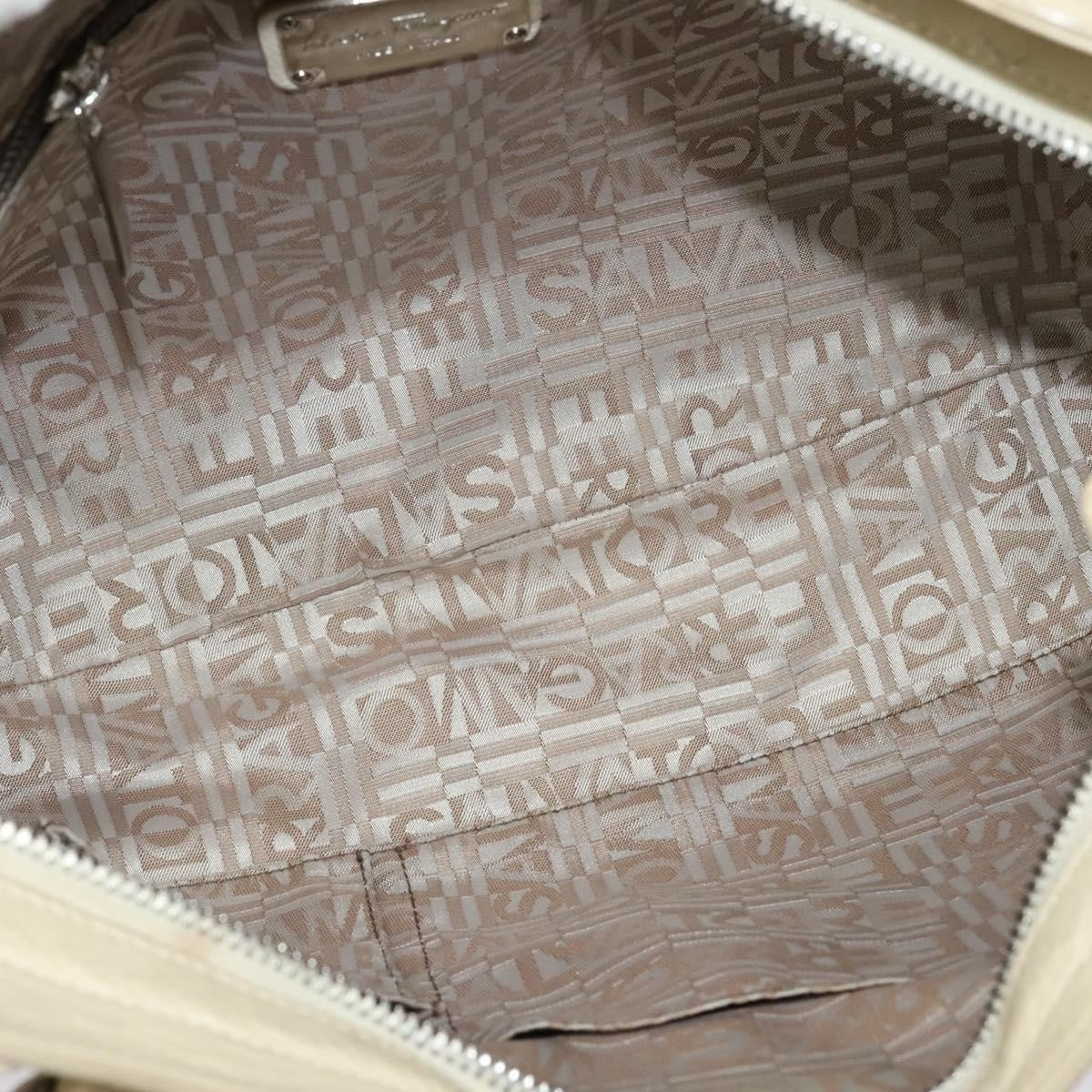 Salvatore Ferragamo Marisa Satchel Leather, BEIGE, LEATHER, Tote bag