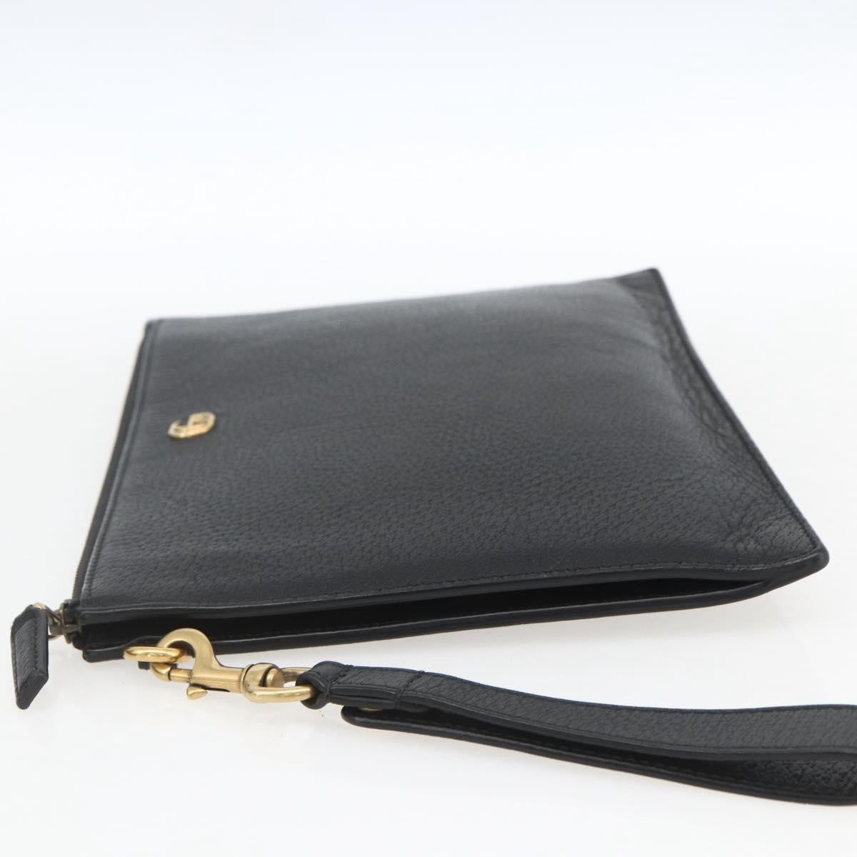 Gucci GG Marmont Pouch Leather, Black, Leather, Clutch