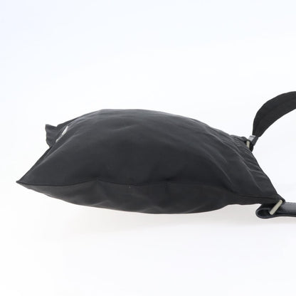 Prada Flat Messenger Bag Tessuto, BLACK, NYLON, Shoulder bag
