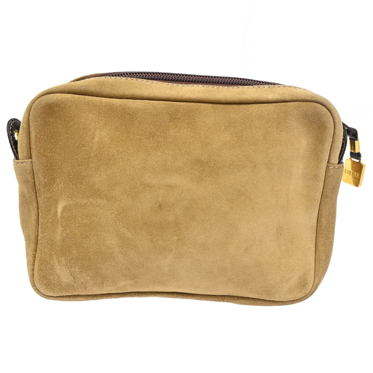 Loewe Vintage Shoulder Bag Suede, BROWN, SUEDE, Shoulder bag