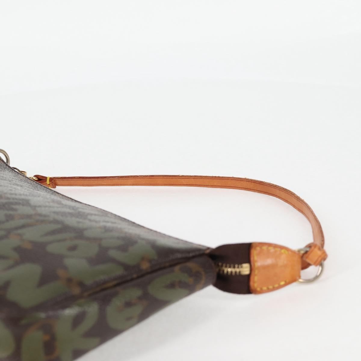 Louis Vuitton Pochette Accessoires Limited Edition Monogram Graffiti, BROWN, CANVAS, Clutche & pouche