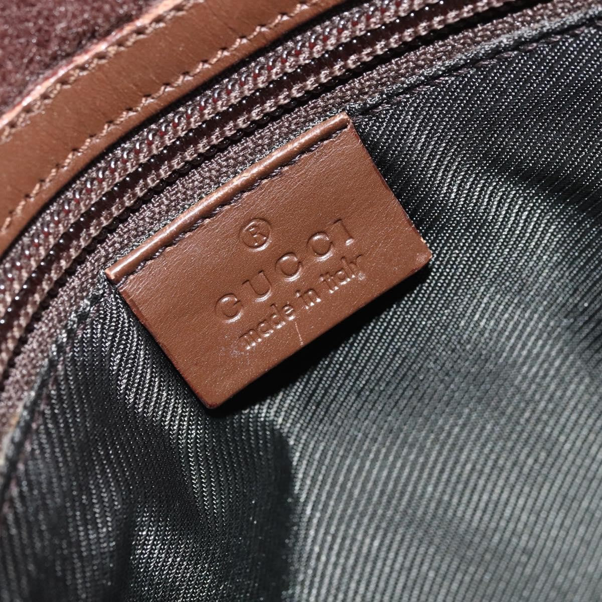 Gucci Vintage Flat Messenger Bag GG Canvas and Leather, BEIGE, CANVAS, Shoulder bag