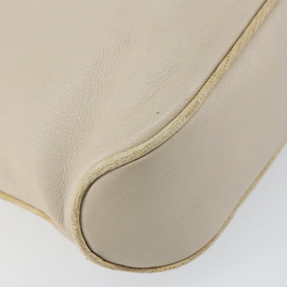 Celine Vintage Shoulder Bag Leather, BEIGE, LEATHER, Shoulder bag