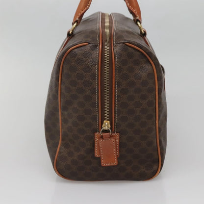 Celine Macadam Handbag Macadam with leather, BROWN, CANVAS, Handbag