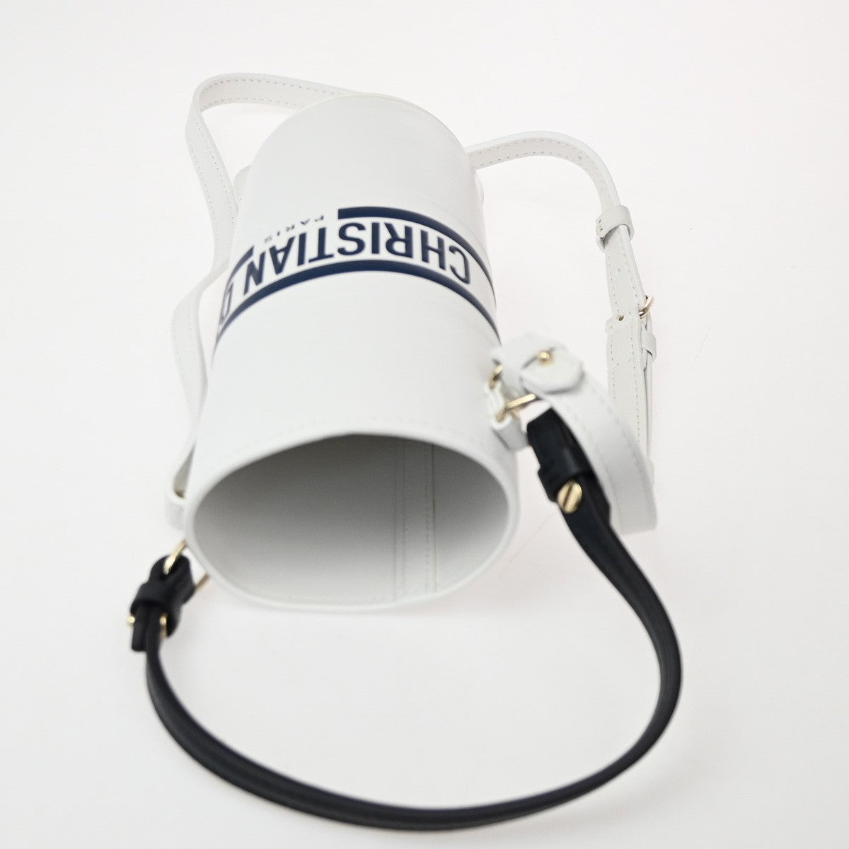 Christian Dior Vibe Bottle Holder Bag Printed Leather, White, Leather, Shoulder Bag