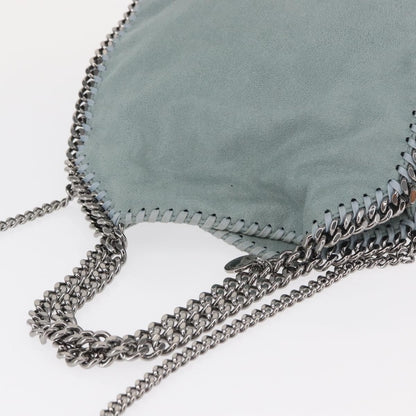 Stella McCartney Falabella Fold Over Bag Shaggy Deer, BLUE, SUEDE, Shoulder bag