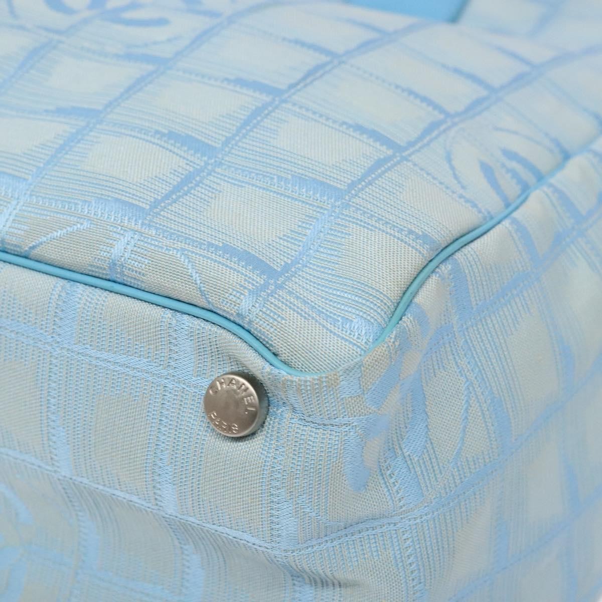 Chanel Travel Line Tote Nylon, BLUE, NYLON, Tote bag