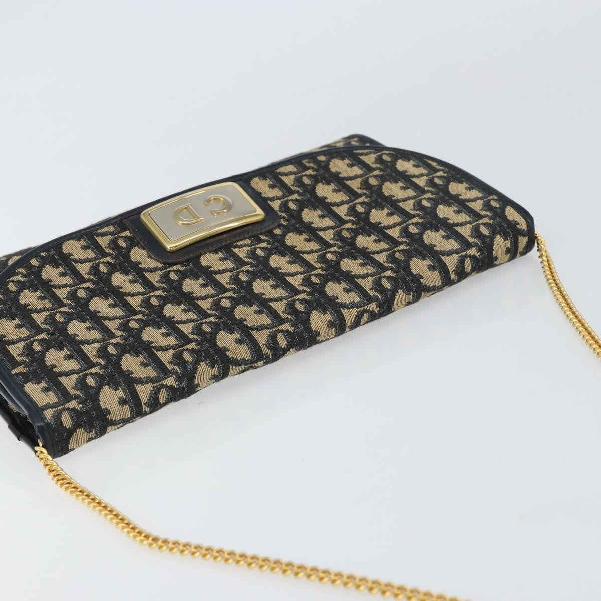 Christian Dior Vintage CD trotter Shoulder bag Canvas, NAVY, CANVAS, Shoulder bag