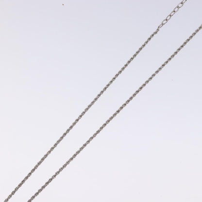 Christian Dior CD Round Pendant Necklace Metal, SILVER, METAL, Necklace
