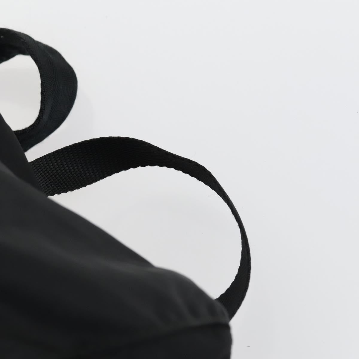 Prada Vela Double Front Pocket Backpack Tessuto with Saffiano Leather, BLACK, NYLON, Backpack