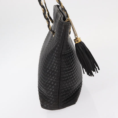 Bally Vintage Shoulder Bag Leather, Black, Leather, Shoulder Bag