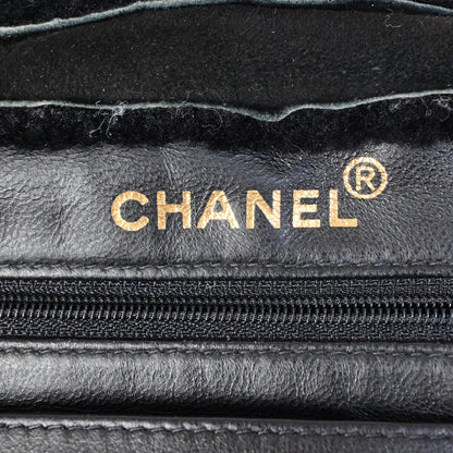 Chanel Fantasy Fur Tote Faux Fur with Leather, BLACK, SUEDE,FUR, Handbag