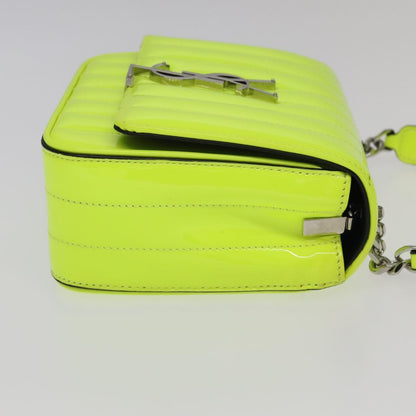 Saint Laurent Vicky Crossbody Bag Vertical Quilted Patent, YELLOW, PATENT_LEATHER, Crossbody bag