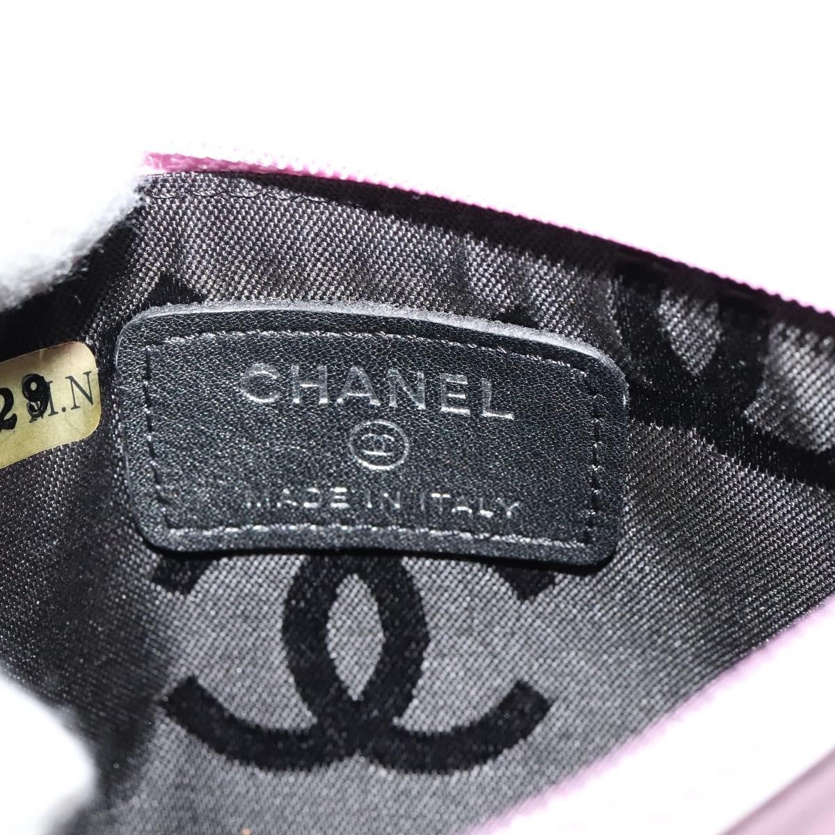 Chanel CC O Case Pouch Goatskin, PINK, LEATHER, Clutche & pouche