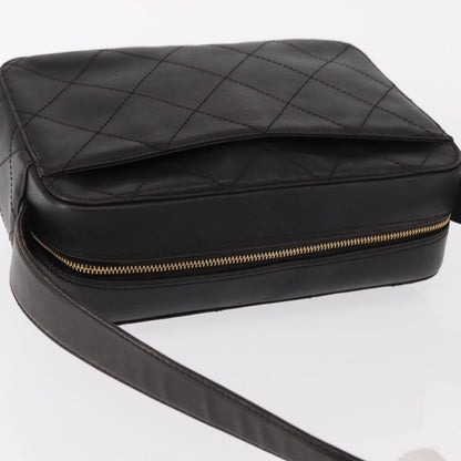 Chanel Vintage Front Pocket Camera Shoulder Bag Leather, BROWN, LEATHER, Shoulder bag