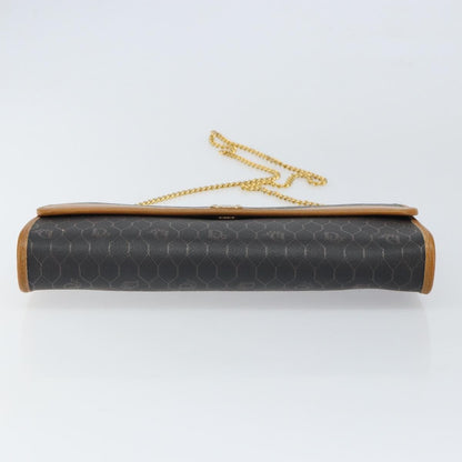 Christian Dior Vintage Honeycomb chain Canvas, BLACK, CANVAS, Shoulder bag