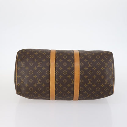 Louis Vuitton Keepall Bag Monogram Canvas, BROWN, CANVAS, Travel bag
