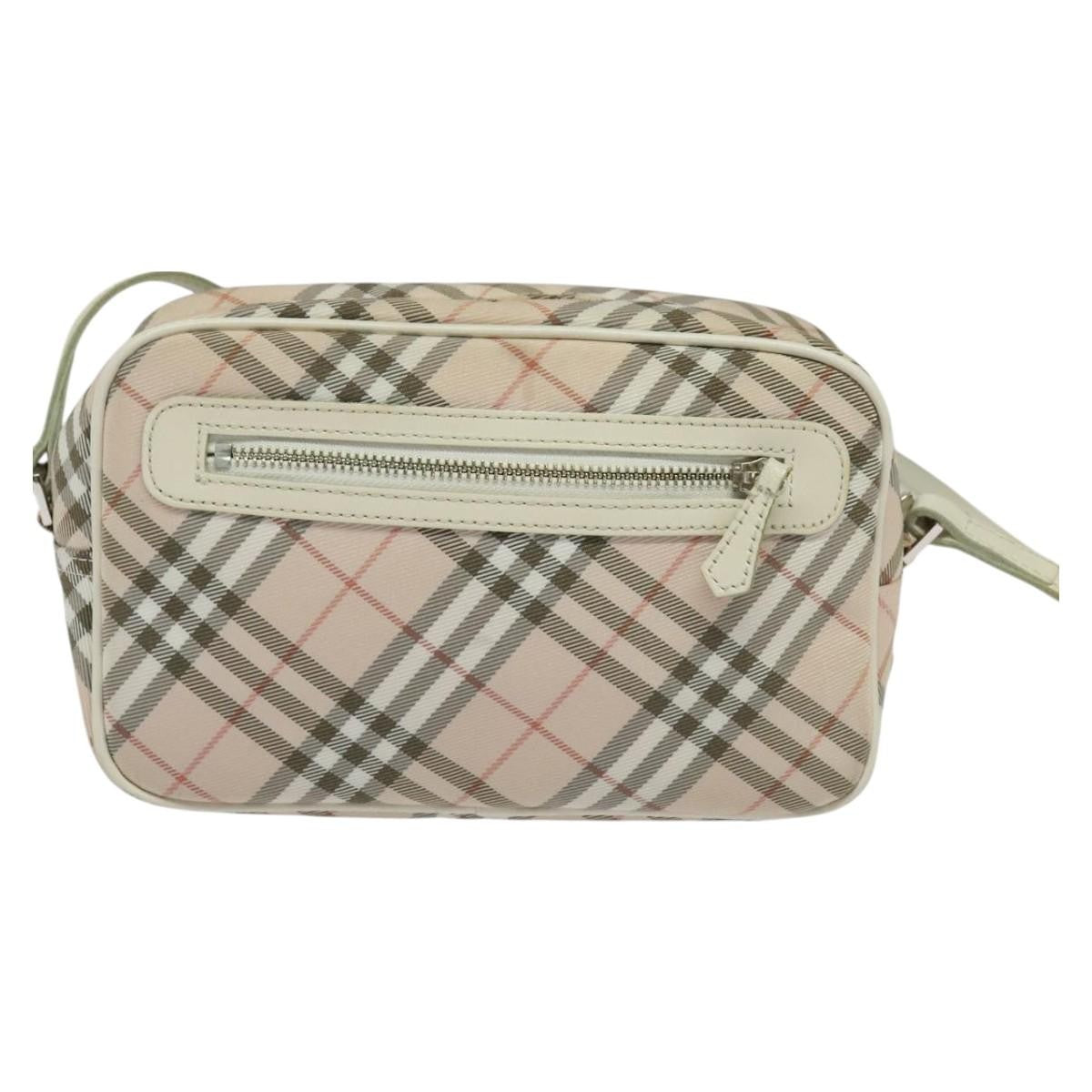 Burberry Nova Check Blue Label Canvas, PINK, CANVAS, Shoulder bag