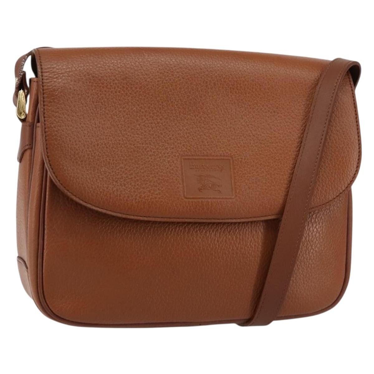 Burberry Vintage Shoulder Bag Leather, BROWN, LEATHER, Shoulder bag