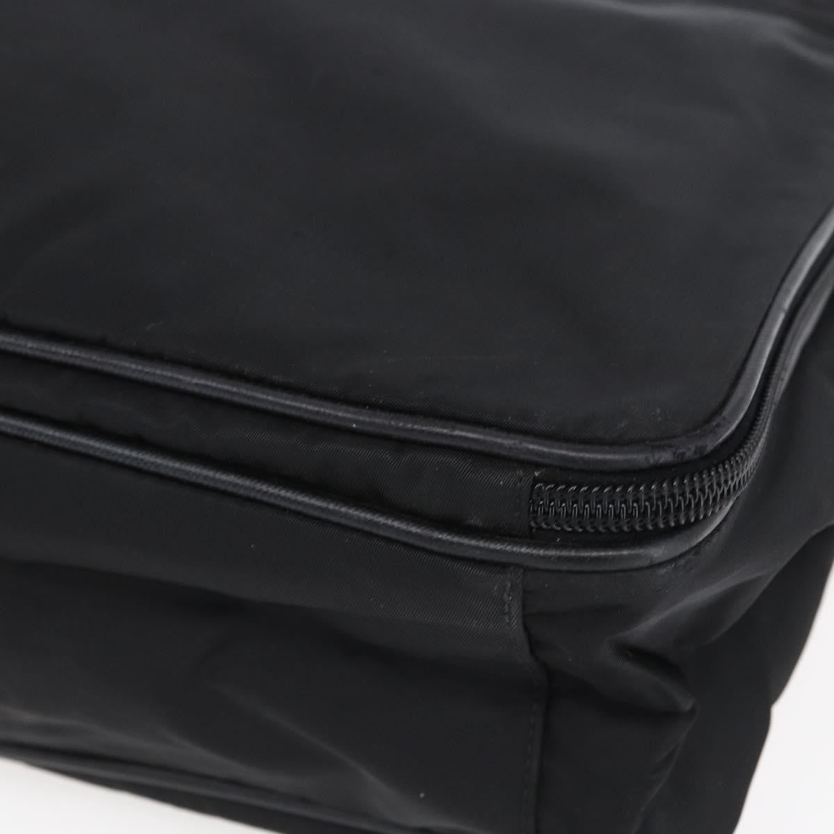 Prada Convertible Front Zip Briefcase Tessuto with Saffiano Leather, Black, Nylon, Briefcase