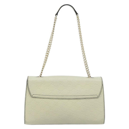 Gucci Emily Chain Flap Bag Guccissima Leather, Beige, Leather, Shoulder Bag