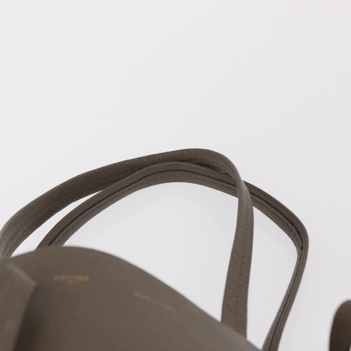 Celine Phantom Tie Cabas Tote Leather, GRAY, LEATHER, Tote bag
