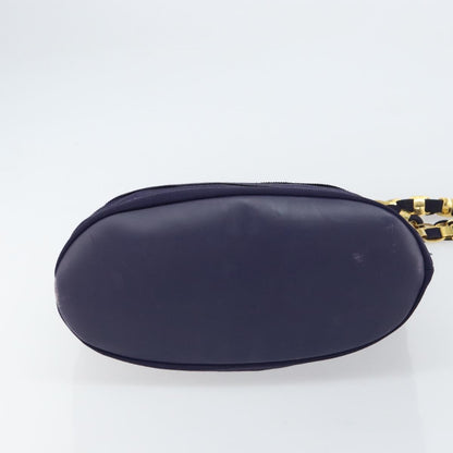 Salvatore Ferragamo Vala Chain Shoulder bag Canvas, NAVY, CANVAS, Shoulder bag