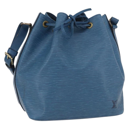 Louis Vuitton Petit Noe Handbag Epi Leather, Blue, Leather, Shoulder Bag
