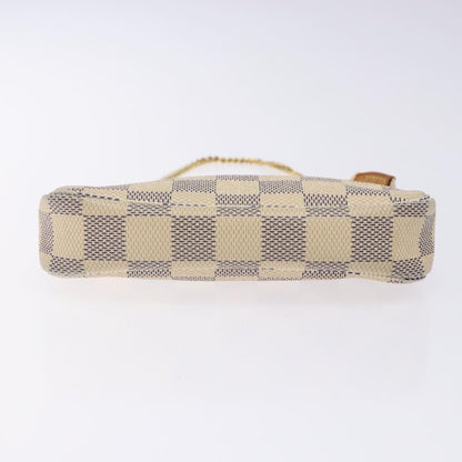Louis Vuitton Pochette Accessoires Damier, WHITE, CANVAS, Clutche & pouche