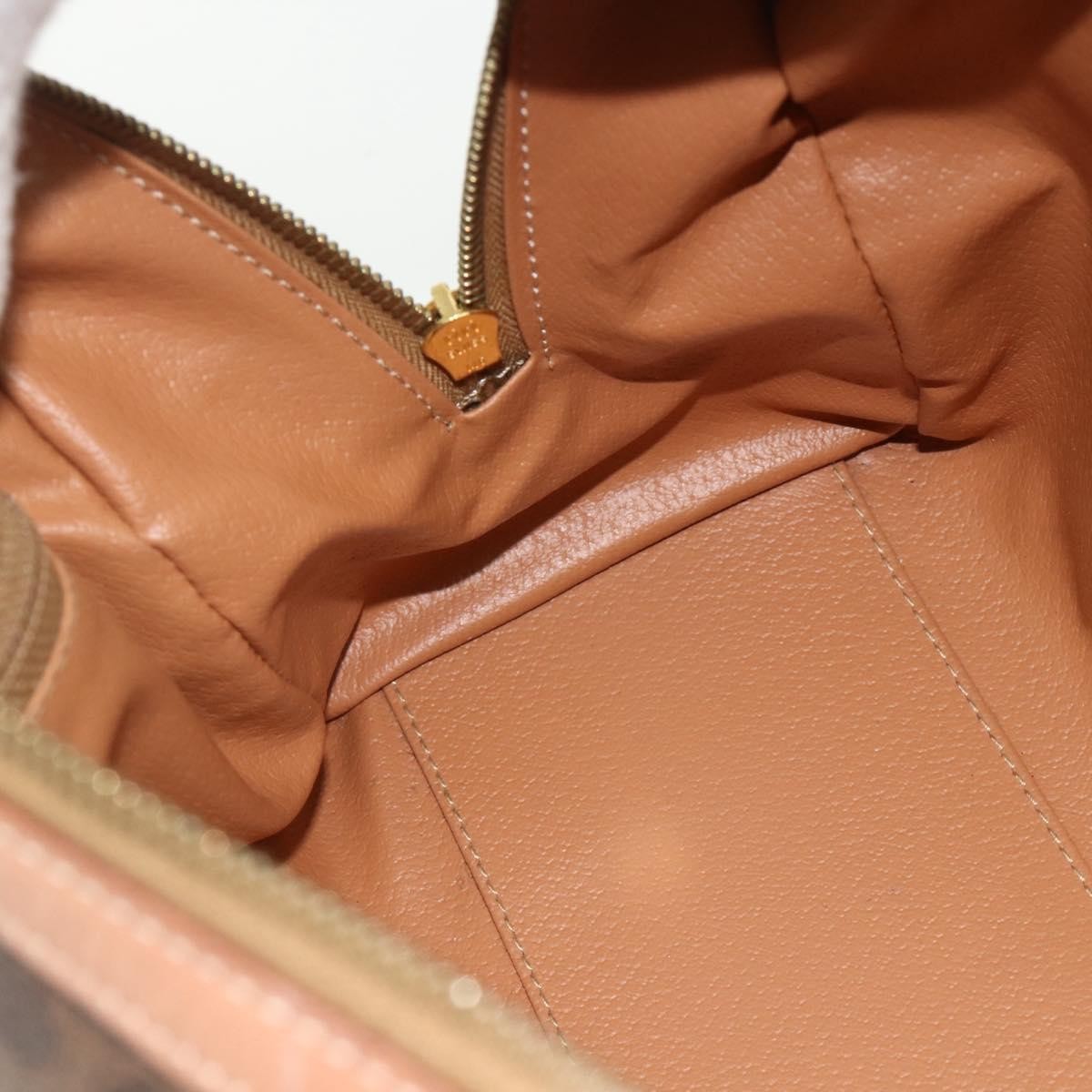 Celine Vintage Macadam Boston bag Canvas and Leather, Brown, Canvas, Handbag
