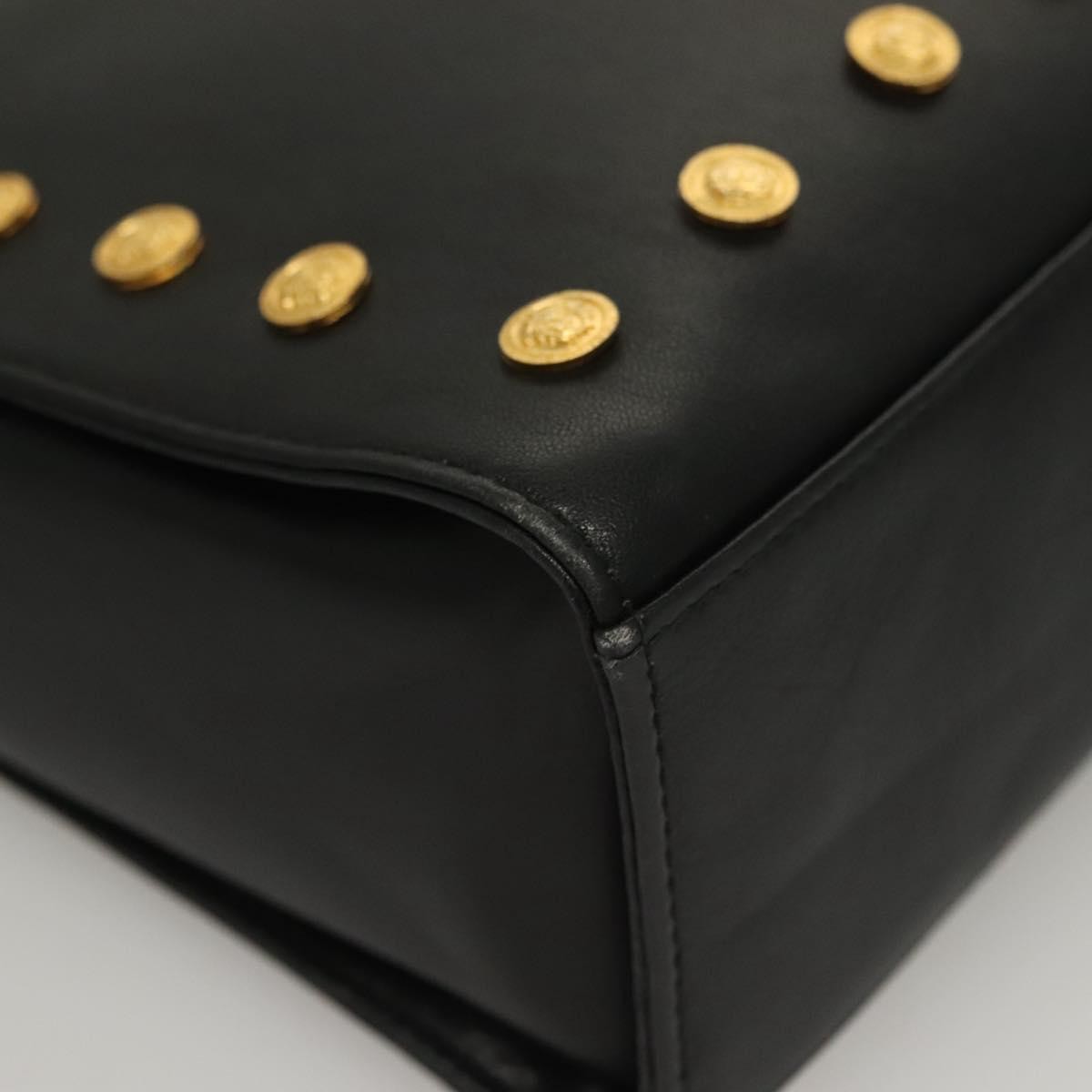 Versace Medusa Shoulder Bag Leather, BLACK, LEATHER, Shoulder bag