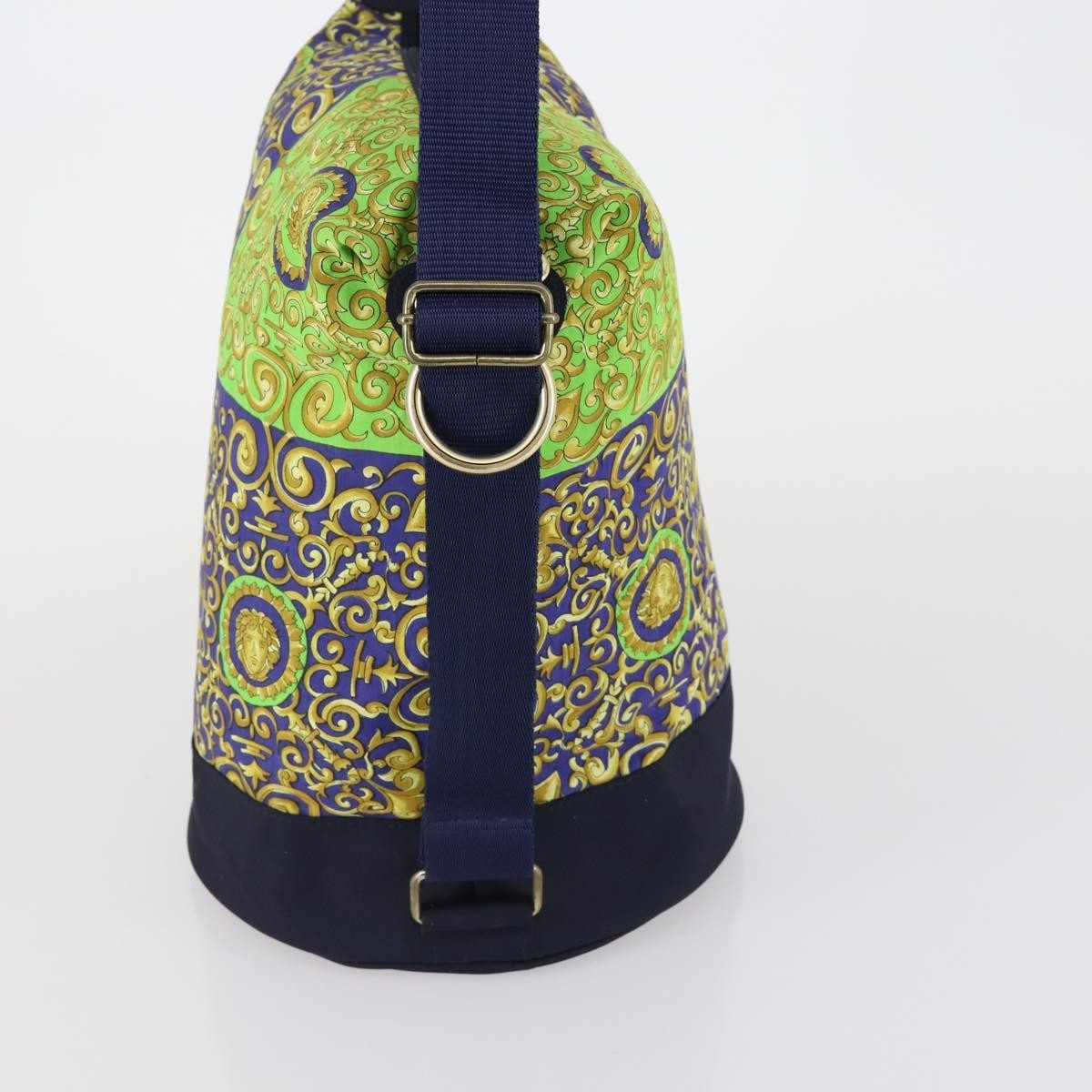 Versace Vintage Shoulder Bag Cotton, GREEN, COTTON, Shoulder bag