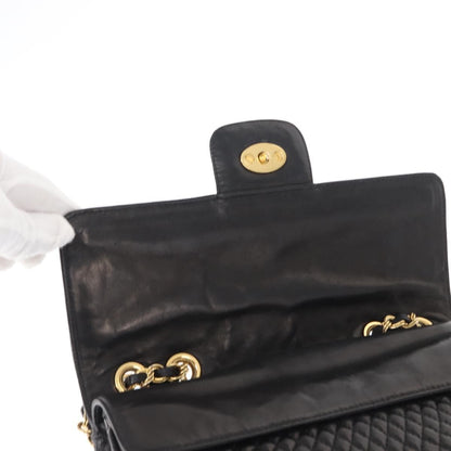 Bally Vintage Chain Shoulder Bag Quilted Leather, Black, Leather, Shoulder Bag