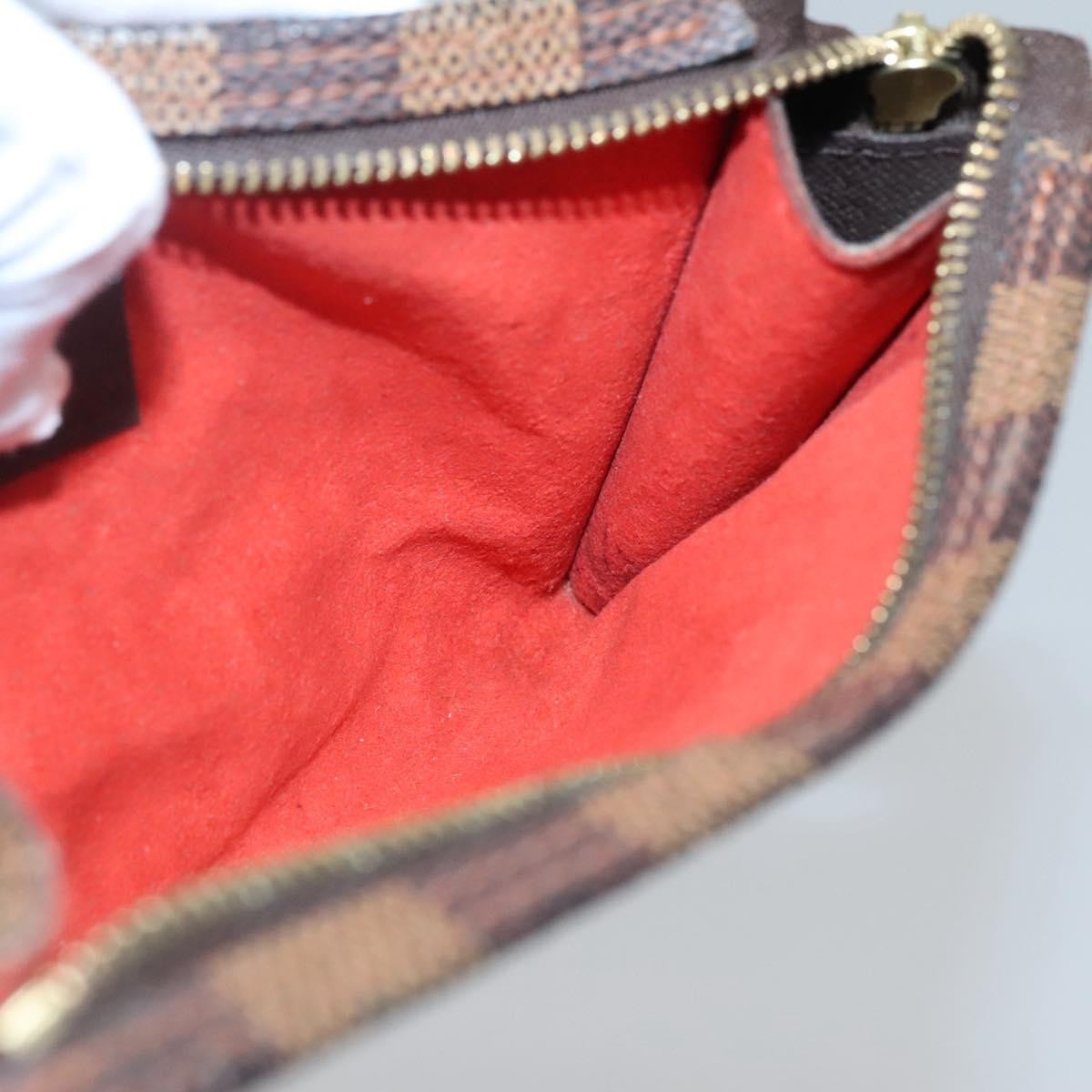 Louis Vuitton Marais Bucket Zip Pouch Damier, BROWN, CANVAS, Clutche & pouche