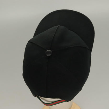 Gucci Web Baseball Hat GG Canvas, BLACK, CANVAS, Head accessory