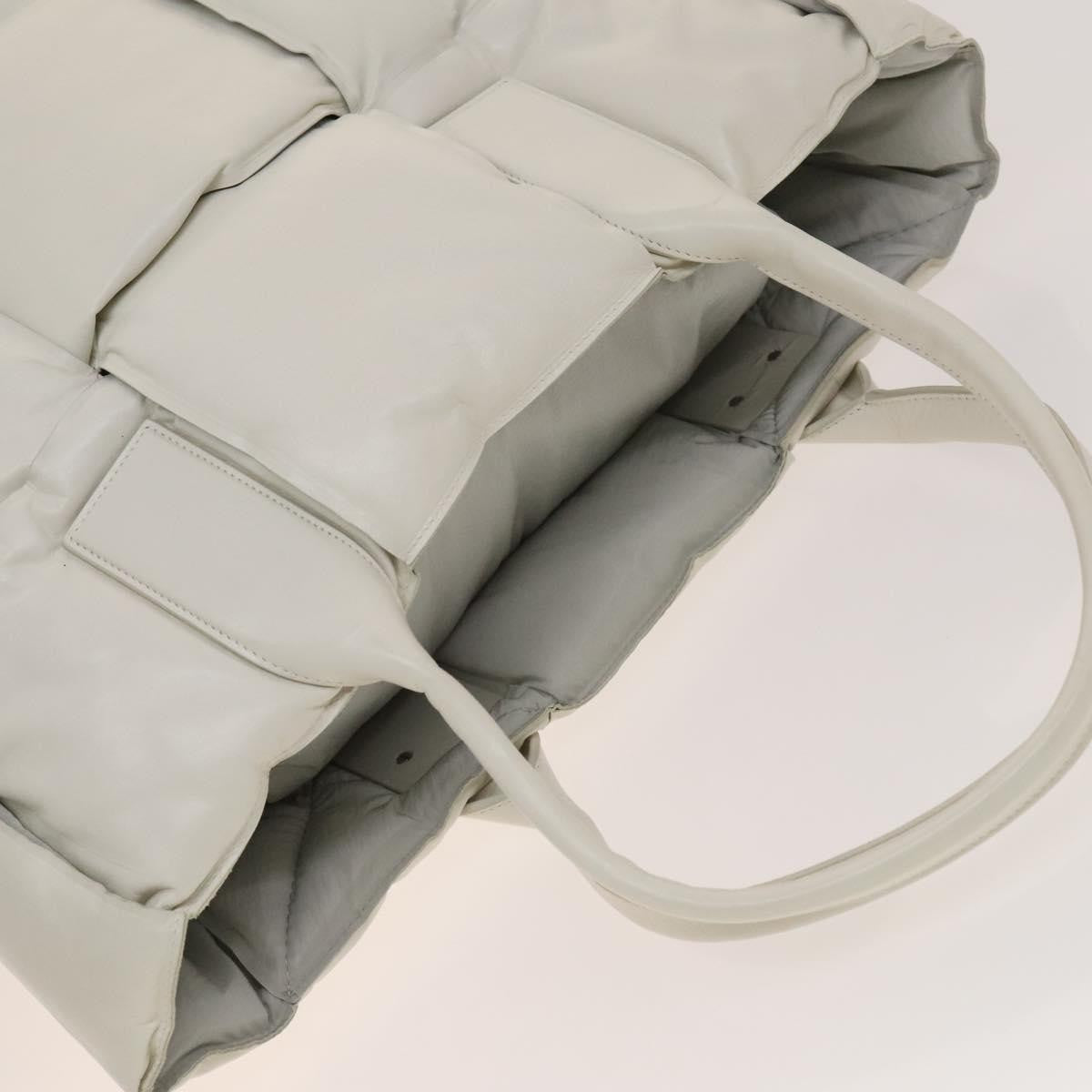 Bottega Veneta Squash Tote Padded Maxi Intrecciato Leather, WHITE, LEATHER, Tote bag