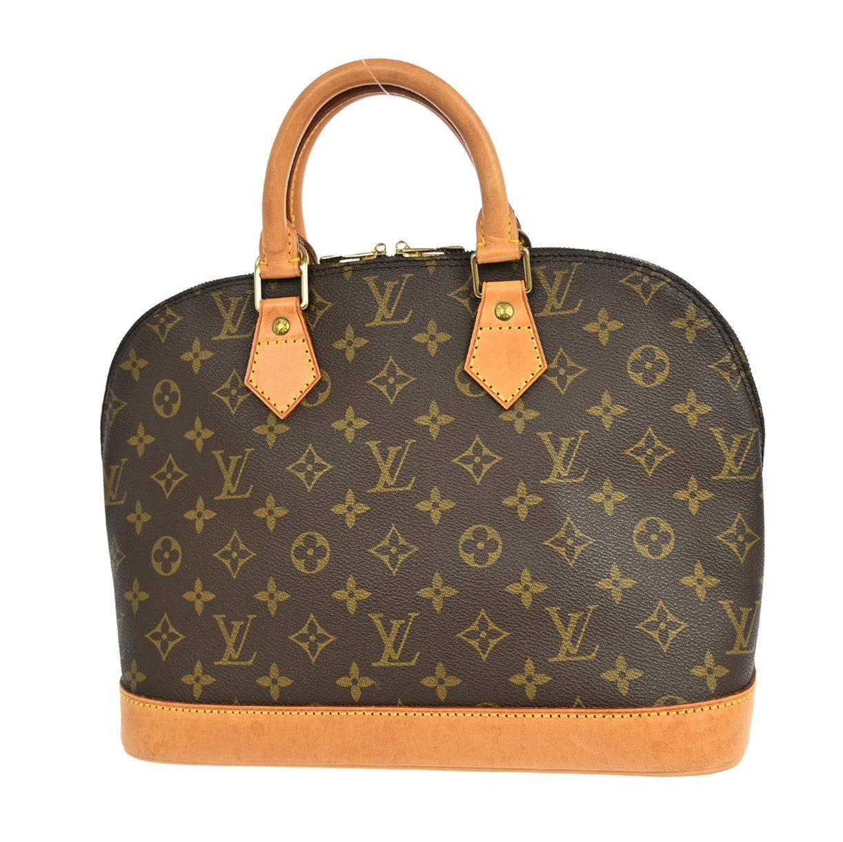 Louis Vuitton Alma Handbag Monogram Canvas, BROWN, CANVAS, Handbag