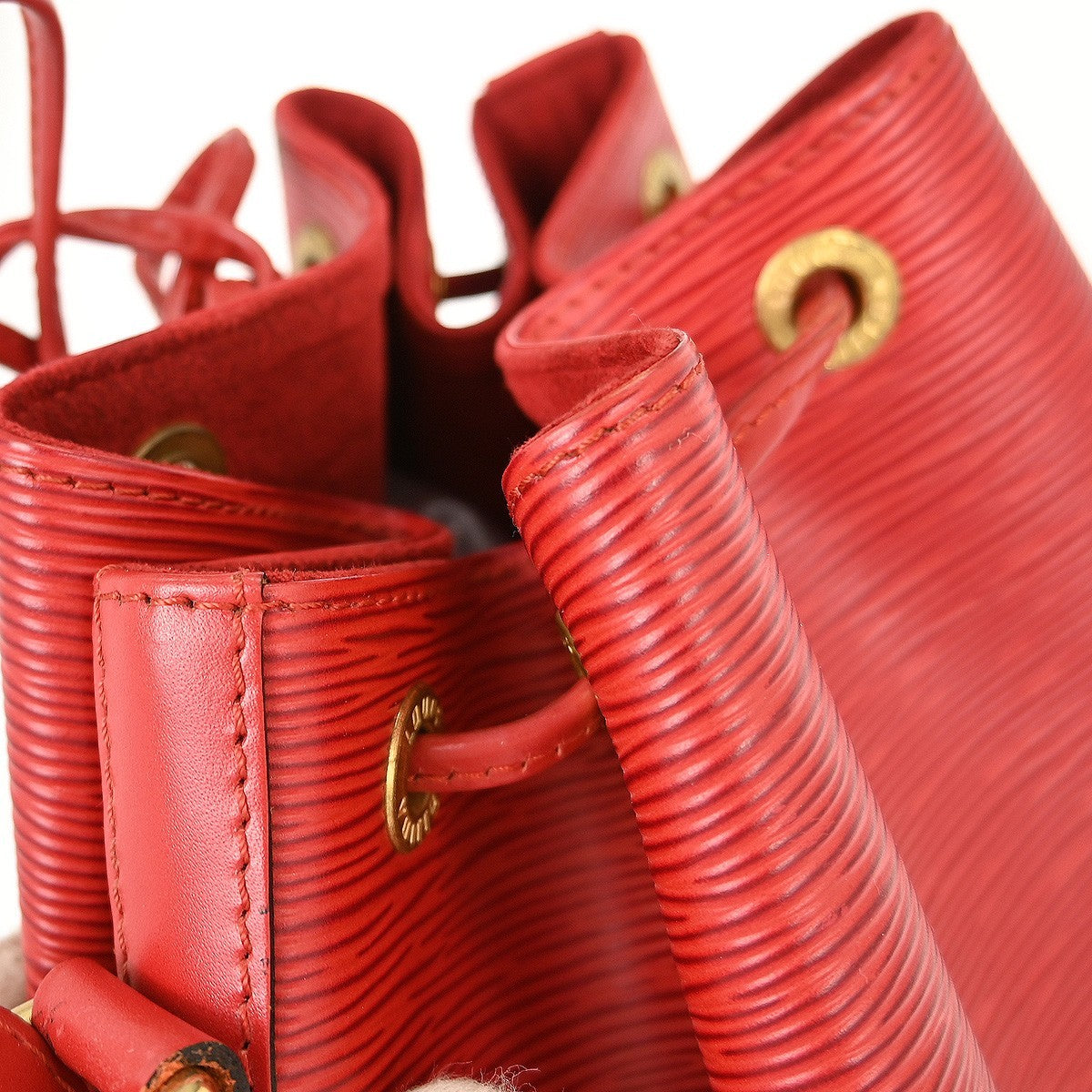 Louis Vuitton Noe Handbag Epi Leather, RED, LEATHER, Shoulder bag