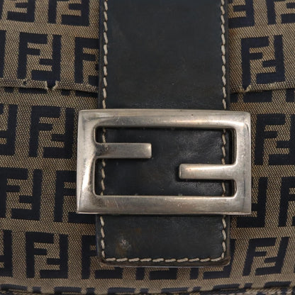 Fendi Baguette Bag Zucchino Canvas, NAVY, CANVAS, Shoulder bag