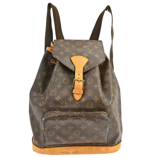 Louis Vuitton Vintage Montsouris Backpack Monogram Canvas, Brown, Canvas, Backpack