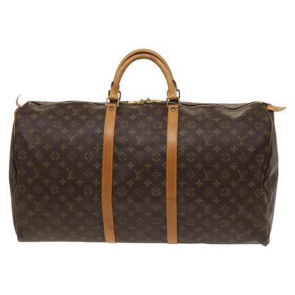 Louis Vuitton Keepall Bag Monogram Canvas, BROWN, CANVAS, Travel bag