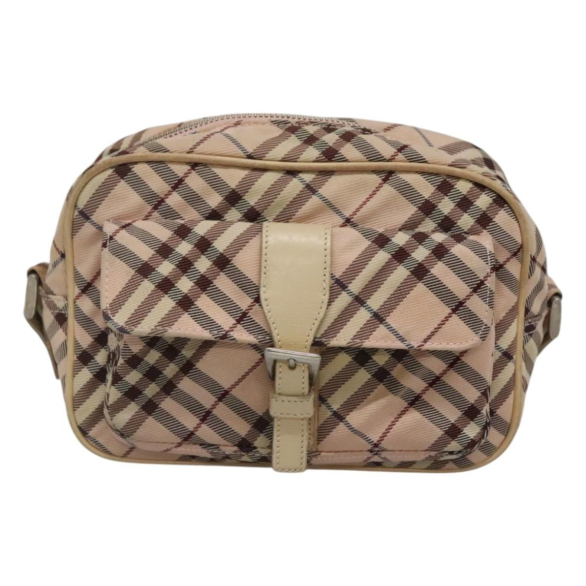 Burberry Nova Check Blue Label Nylon, PINK, NYLON, Shoulder bag