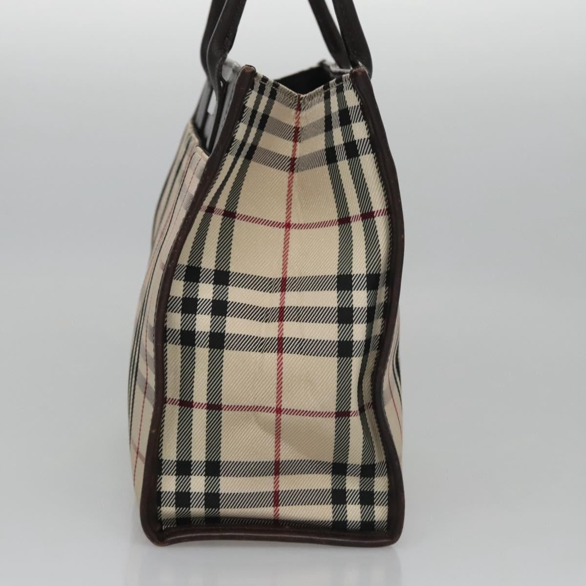 Burberry Nova Check Tote Canvas and Leather, BEIGE, CANVAS, Tote bag