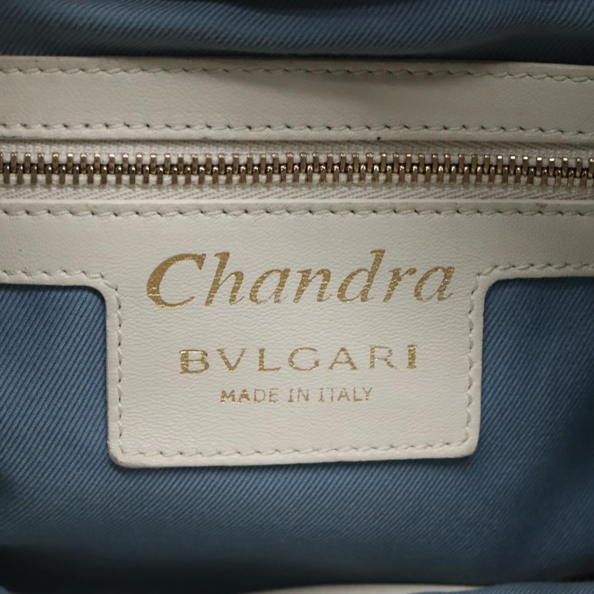 Bvlgari Chandra Hobo Leather, White, Leather, Handbag