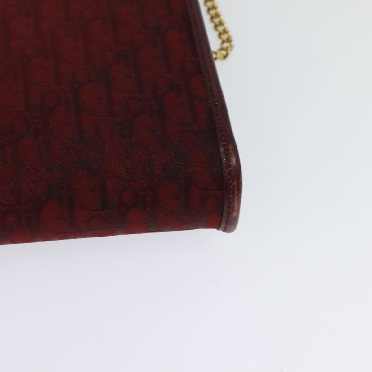Christian Dior Vintage Trotteur Chain shoulder bag Canvas, RED, CANVAS, Shoulder bag