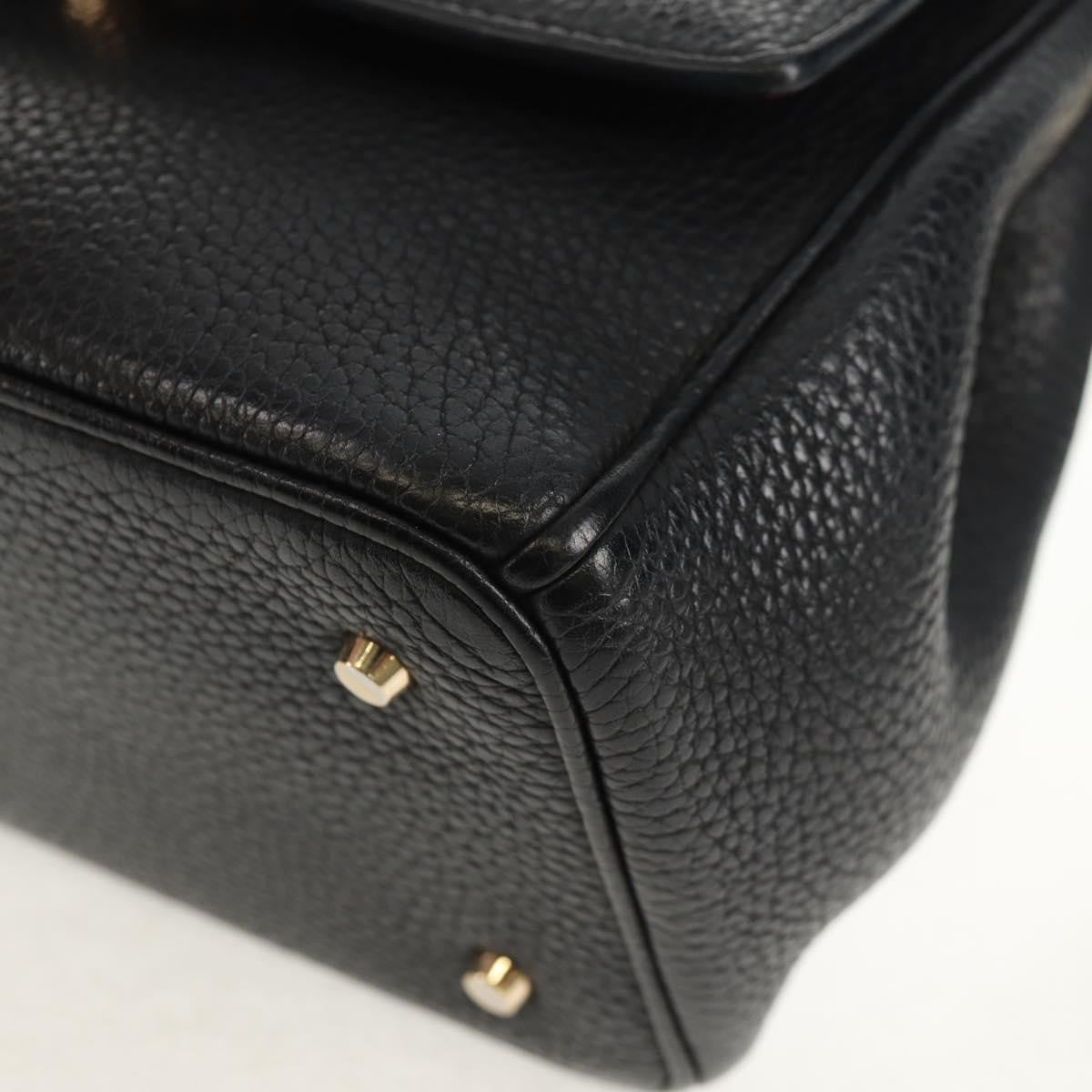 Christian Dior Lady Dior Bag Leather, BLACK, LEATHER, Handbag